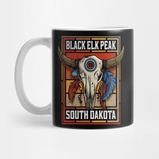 Black Elk Peak South Dakota Native American Bison Skull Mug